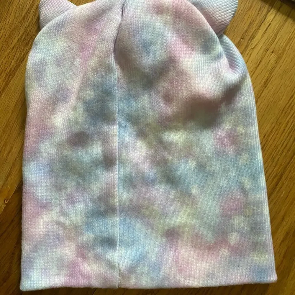 Kids Tie-Dye Cat Ear Beanie OS
